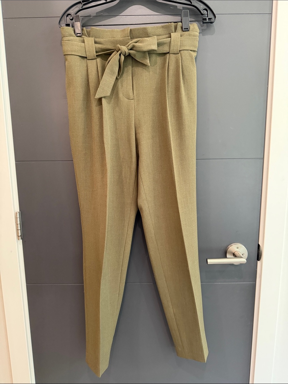 Calvin Klein Paperbag Trousers with Tie Belt